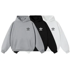 Super Clone Designer Adidas Hoodie Black Retro Logo