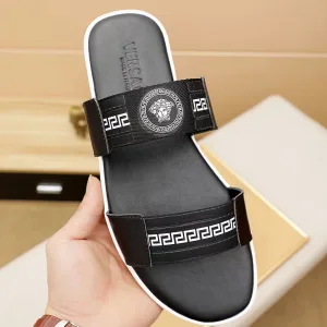 Designer Versace Cowhide Slippers