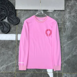 AAA Luxury Chrome Hearts Long-Sleeved T-Shirt Red Autumn