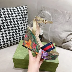 Luxury Aaa Gucci Canvas Sandals For Summer
