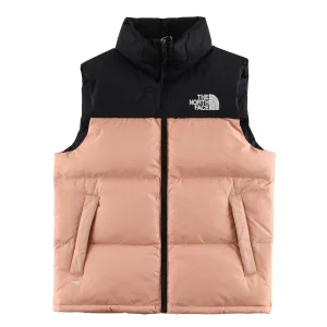 High Quality The North Face Vest Red Wool Down Embroidery