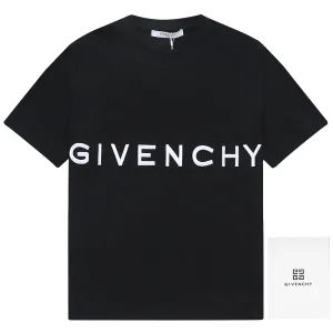 Designer Luxury Givenchy Short-Sleeved T-Shirt Red Cotton Spring Summer