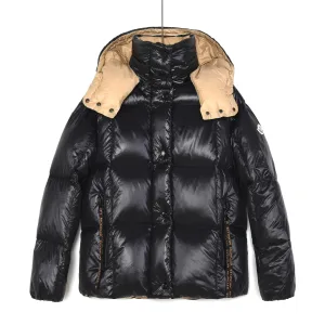 Designer Moncler Jacket Red Goose Down Nylon Fabric Relaxed Fit