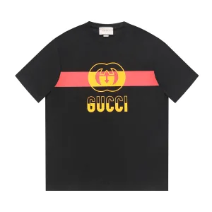 High Quality Reps Gucci Short Sleeves Black Spring Summer