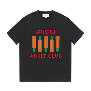 Reps Gucci Short-Sleeved T-Shirt Black Cotton Pure