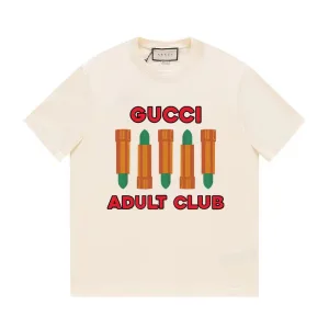 AAA Gucci Short-Sleeved T-Shirt Black Cotton Pure