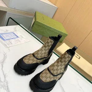 Aaa High Quality Gucci Canvas Boots For Autumn
