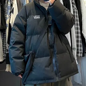 Luxury Vans Cotton-Padded Coat Ash Cotton Down Exquisite Workmanship