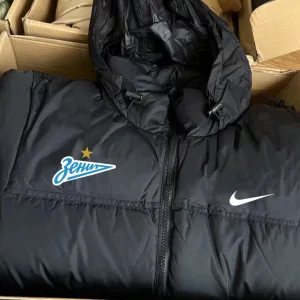 Designer Nike Down Jacket Black Duck Lace Embroidery