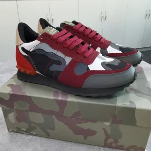 Designer Valentino Casual Shoes Cowhide Mesh Lace Exquisite Workmanship Breathable