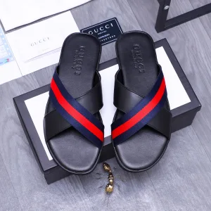 1:1 Gucci Leather Slippers