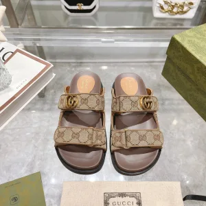 High Quality Super Clone Gucci Sandals Red Rubber Summer