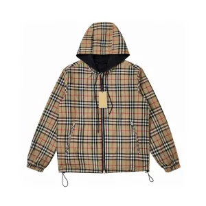 High Quality Burberry Outerwear Red Polyester Fiber Mature And Sophisticated