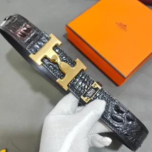 High Quality Hermes Belt Red Top-Grain Cowhide Exquisite Workmanship