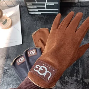 Luxury Ugg Gloves Dark Gray Fleece Soft And Smooth Winter