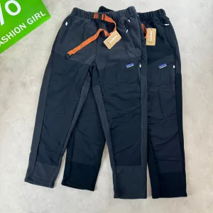 Super Clone High Quality Patagonia Casual Trousers Black Fleece Woven Fabric Winter Patch