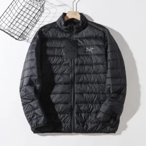 Luxury Archaeopteryx Jacket Red Silk Wool Duck Down Winter Side Pockets