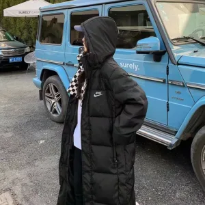 AAA Nike Down Jacket Black Fleece Suitable For All Body Types Winter