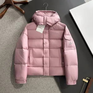 Super Clone Monk Down Jacket Red Goose Duck Nylon Premium Quality Zippered Pocket