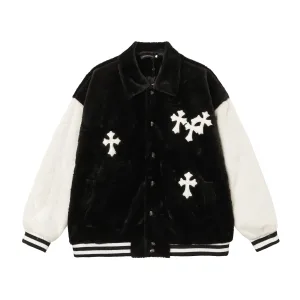 Designer Chrome Hearts Leather Coat For Autumn