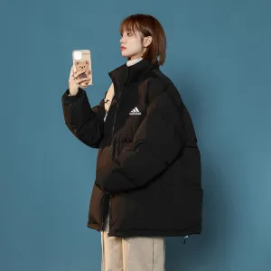Reps Adidas Cotton-Padded Coat Black Cotton Down Winter