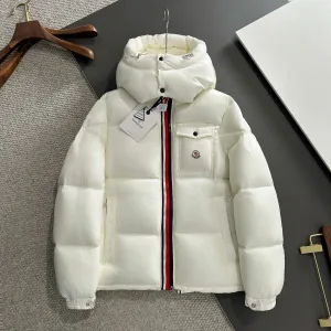 Designer Monk Down Jacket Red Goose Duck Nylon Premium Quality Zippered Pocket