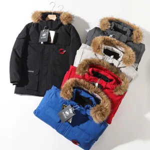 AAA Designer Mammut Down Jacket Red Adhesive Polyester Nylon Fleece Soft Touch