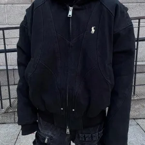 High Quality Designer Ralph Lauren Outerwear Ash Cotton Canvas Faux Mink Fur Fleece Twill Autumn Winter Relaxed Silhouette