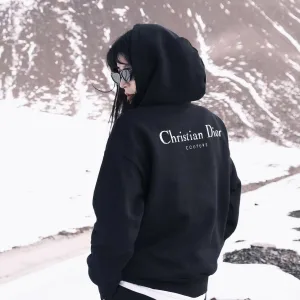 Reps Luxury Dior Hoodie Red Double-Sided Fabric Relaxed Fit