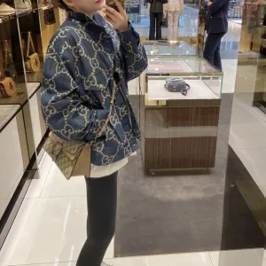 Luxury Super Clone Gucci Jacket Blue Down Denim