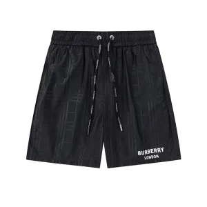 Reps Designer Burberry Swim Trunks Black Quick-Drying Fabric