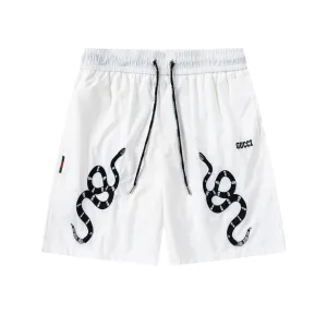 Luxury Super Clone Gucci Shorts Red Polyester Mesh Spring Summer Embroidery