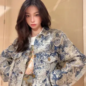Super Clone Louis Vuitton Skirts Red Jacquard Denim Autumn Winter And