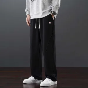 Luxury Designer Fila Sweatpants Red Cotton Polyester Spring Autumn Natural Drape