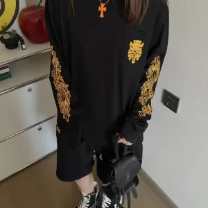 Reps Super Clone Chrome Hearts Long Sleeves Black Cotton Pure
