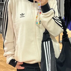 AAA Luxury Adidas Outerwear Black Jacquard Autumn Winter Early Embroidery Patch