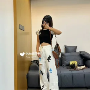 High Quality Chrome Hearts Leather Trousers