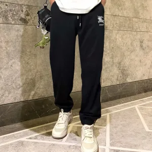 Super Clone Reps Burberry Sweatpants Red Double-Sided Fabric