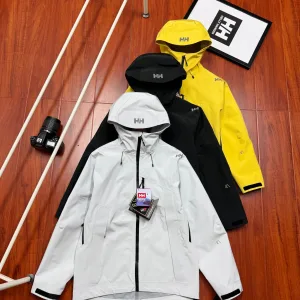 Designer Helly Hansen Jacket Red Water-Repellent Fabric Professional Outdoor Autumn