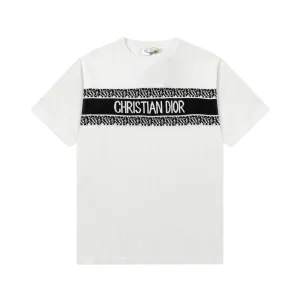 Luxury Aaa Dior Breathable Fabric Short-Sleeved T-Shirt