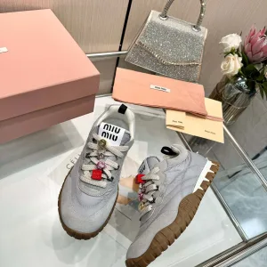 High Quality Miu Miu Canvas Sneakers For Spring