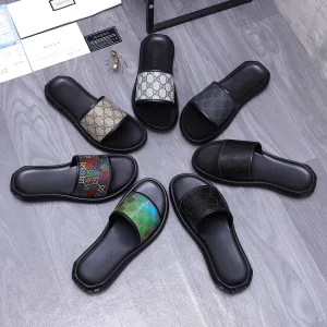 Luxury Designer Gucci Cowhide Slippers
