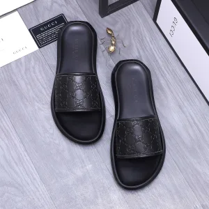 Aaa Luxury Gucci Cowhide Slippers