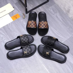 Aaa Louis Vuitton Faux Leather Slippers