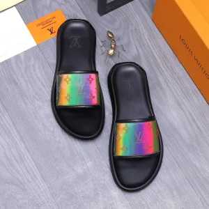Aaa Louis Vuitton Faux Leather Slippers