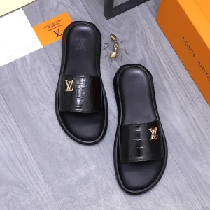 Luxury Louis Vuitton Cowhide Slippers