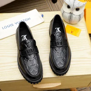 Aaa Louis Vuitton Cowhide Leather Shoes