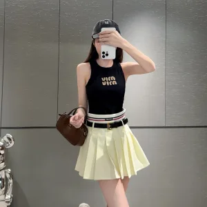 1:1 Luxury Miu Miu Pleated Skirt For Spring