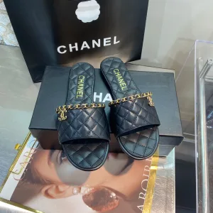Reps Chanel Slippers Genuine Leather Summer Early