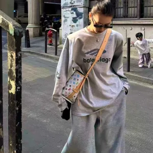 AAA High Quality Balenciaga Long Sleeves Ash Cotton